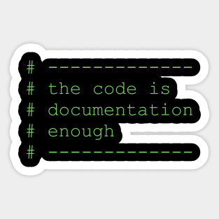 The code is enough Sticker